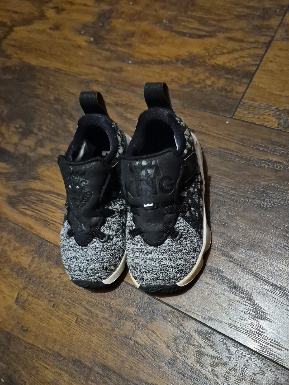 Kids Knit Slip-On Sneakers in Black and Gray